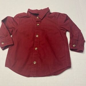 Old Navy boy button up long sleeve dress shirt size 12-18month